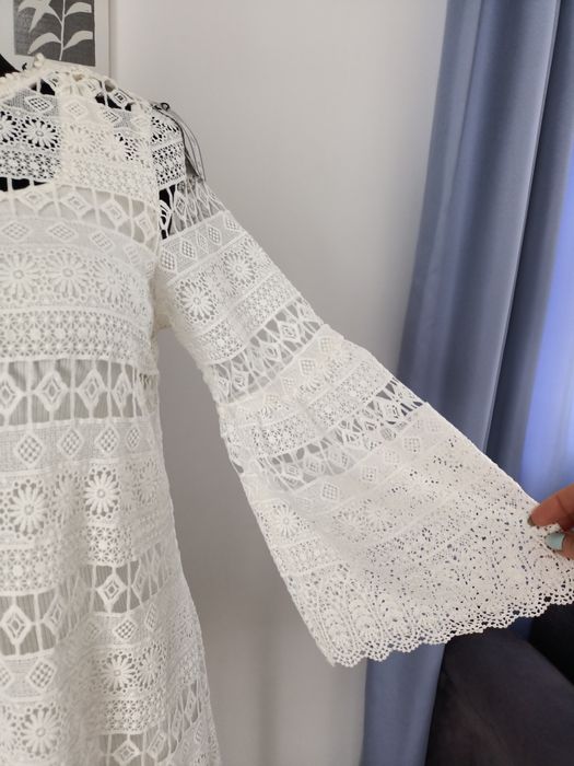Biała koronkowa sukienka Primark r38