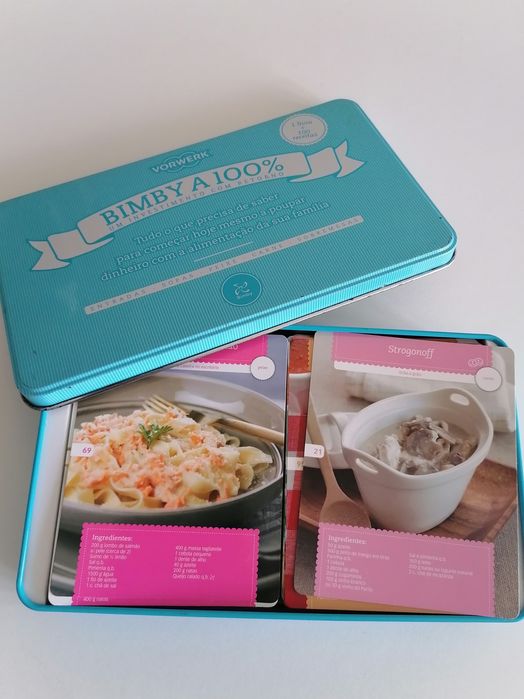 Caixa Metal com receitas Bimby