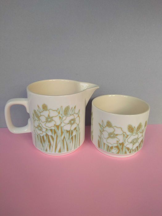 Фарфоровый молочник и сахарница Hornsea Fleur made in england