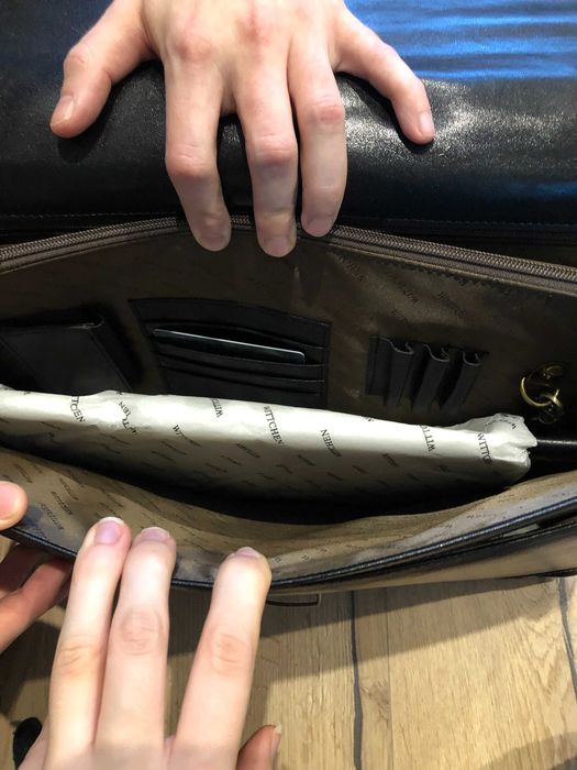 Wittchen - teczka skórzana z trójkątną klapą | kolekcja Arizona