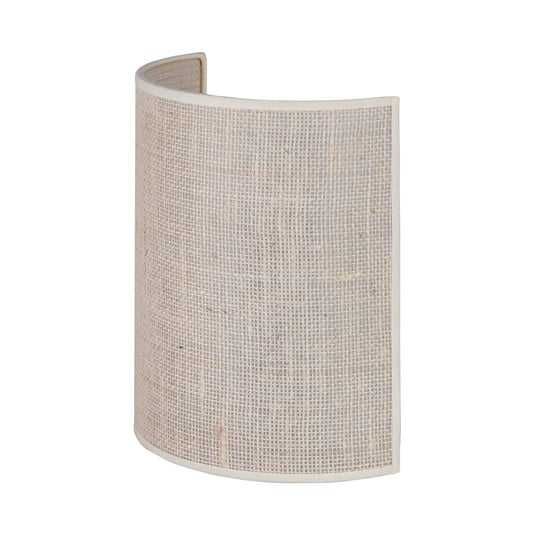 Candeeiro de parede / aplique juta branco creme E27 - novo