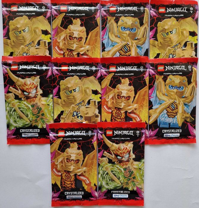 HIT TANIO 50 saszetek 150 karty Lego NINJAGO seria crystalized seria 8