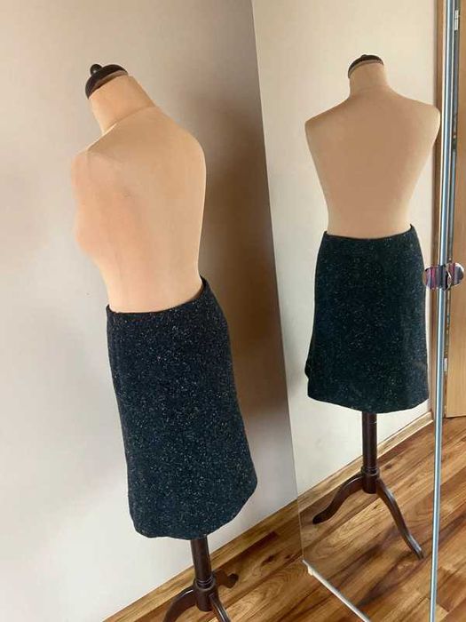 36 38 bitte kair rand wool welna basic midi spodnica trapez capsule