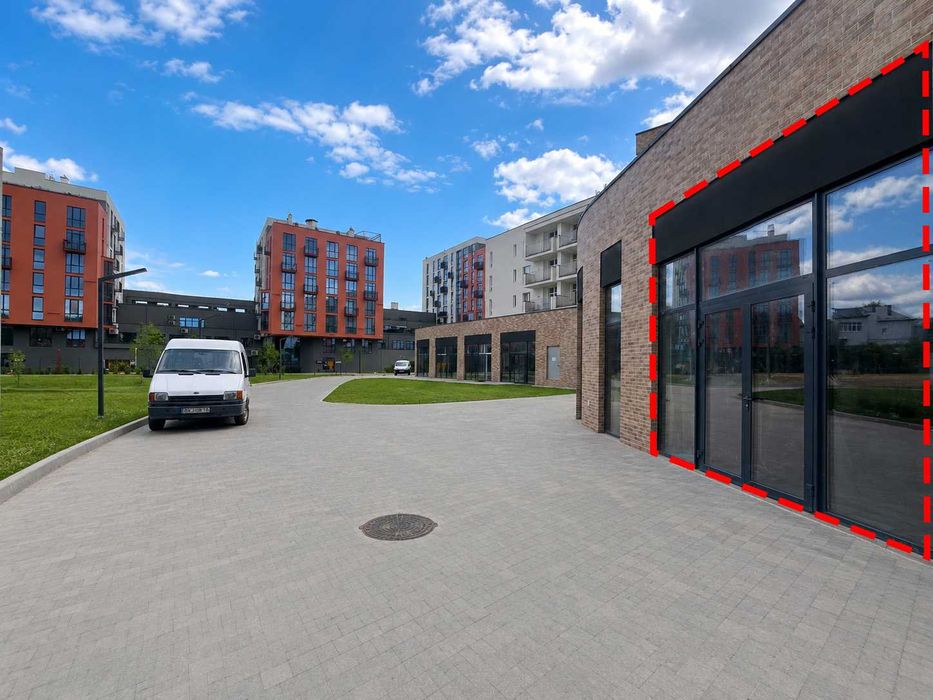 Оренда фасадної комерції 173.5 м² у ЖК Rubicon Premium — вул. Пимоненка