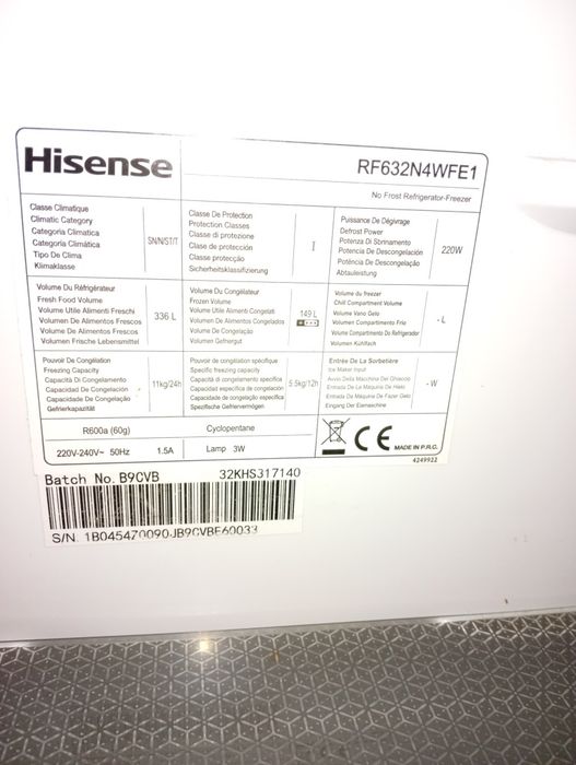 Lodówko zamrażarka Hisense