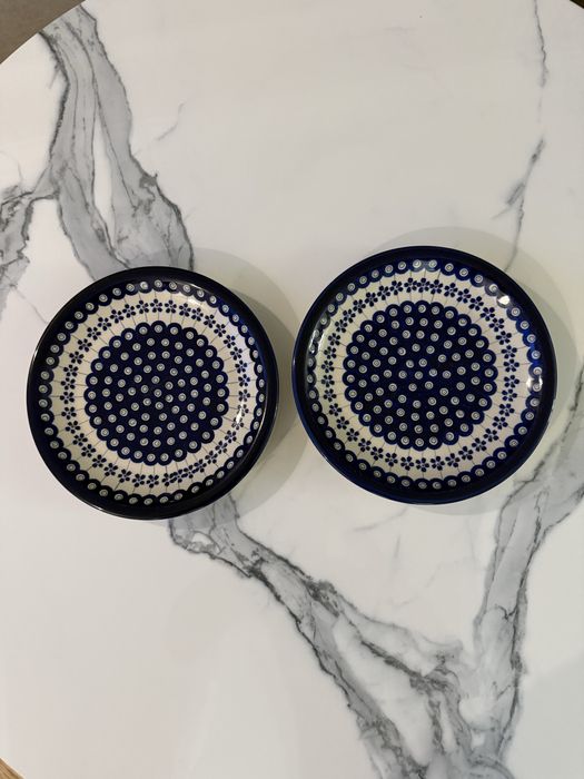 Talerze obiadowe Bolesławiec 24 cm 2 szt.