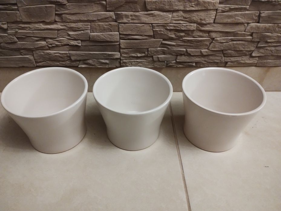 Doniczka ceramiczna 3 sztuki