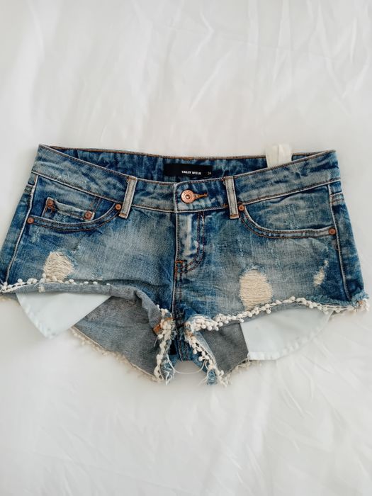 Calções de ganga, tamanho 34