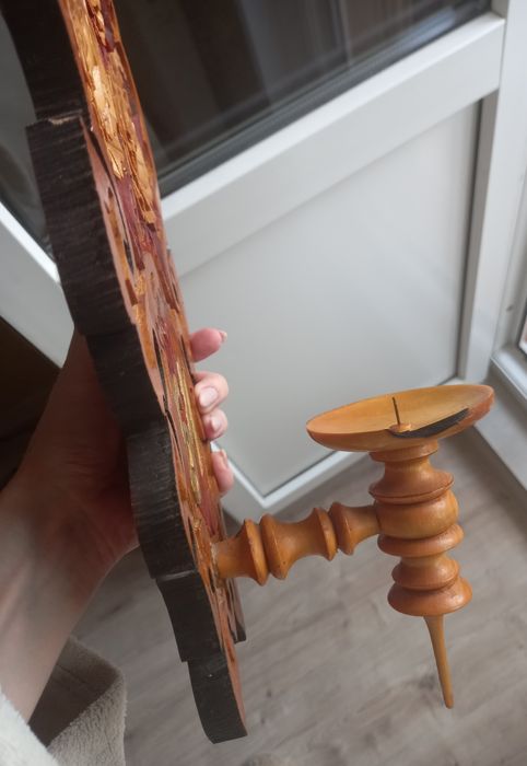 Подсвечник деревянный резной, изделие из дерева