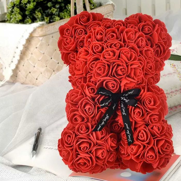 Miś z Róż Niesamowity Prezent , Walentynki, Rocznica i i Dzień Kobiet