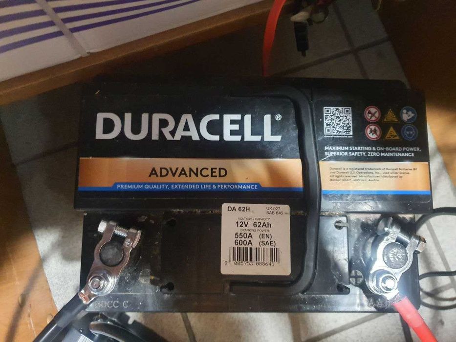 Аккумулятор DURACELL Advanced 62Ah 550A R+ (L2) 4 года БУ в ошибке.