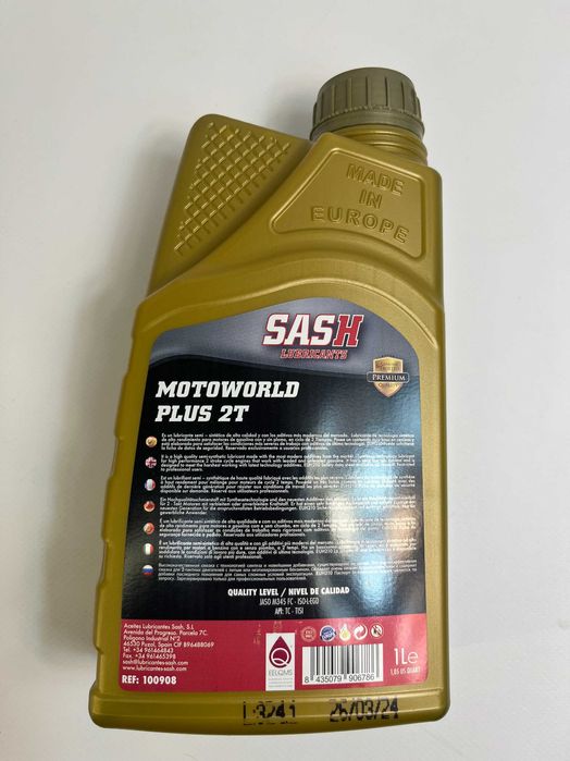 Масло моторное SASH MOTOWORLD PLUS 2T  1 литр