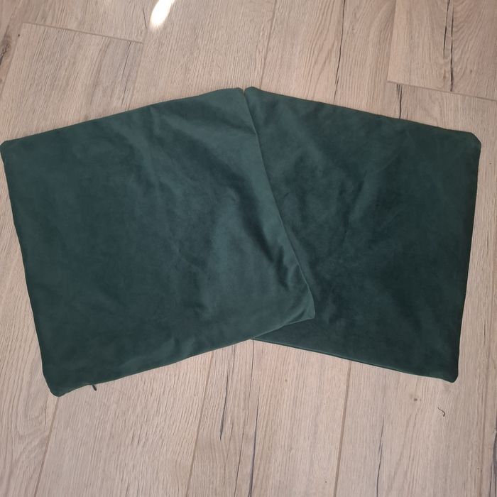 Poszewki 4 szt zielone welur i liście