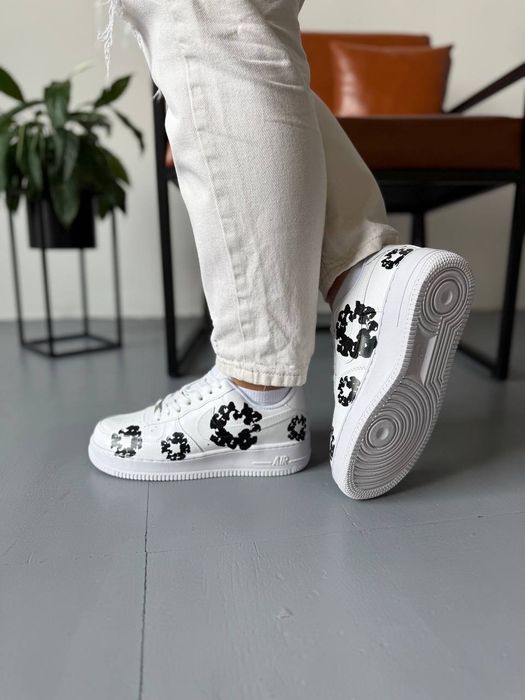 Кросівки жіночі та чоловічі Nike Air Force 1 Low Denim White