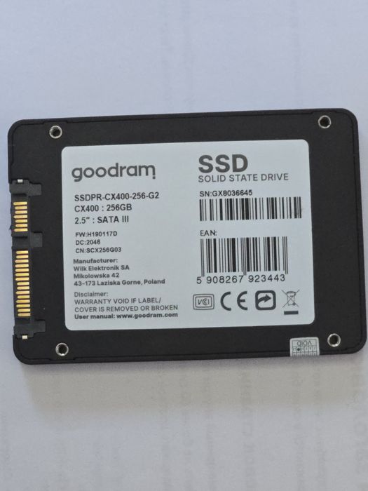 SSD 256gb goodram cx400
