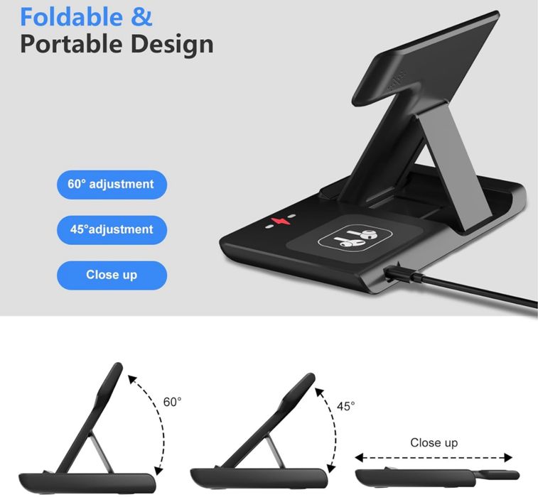 Carregador sem dios 3 em 1