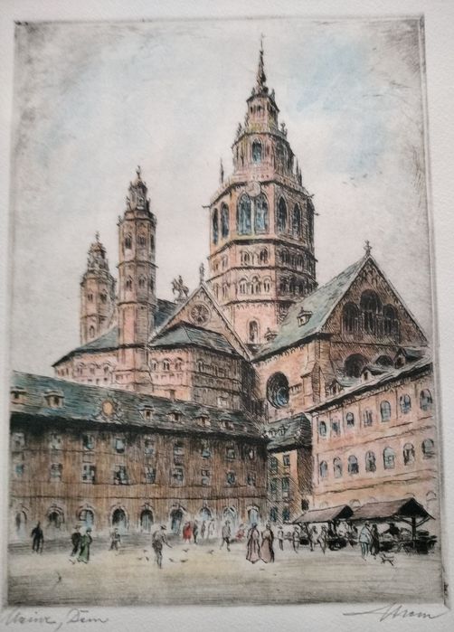 Stary obraz Katedra w Moguncji