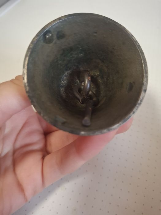 Mosiężny dzwonek z dodatkiem srebra stary