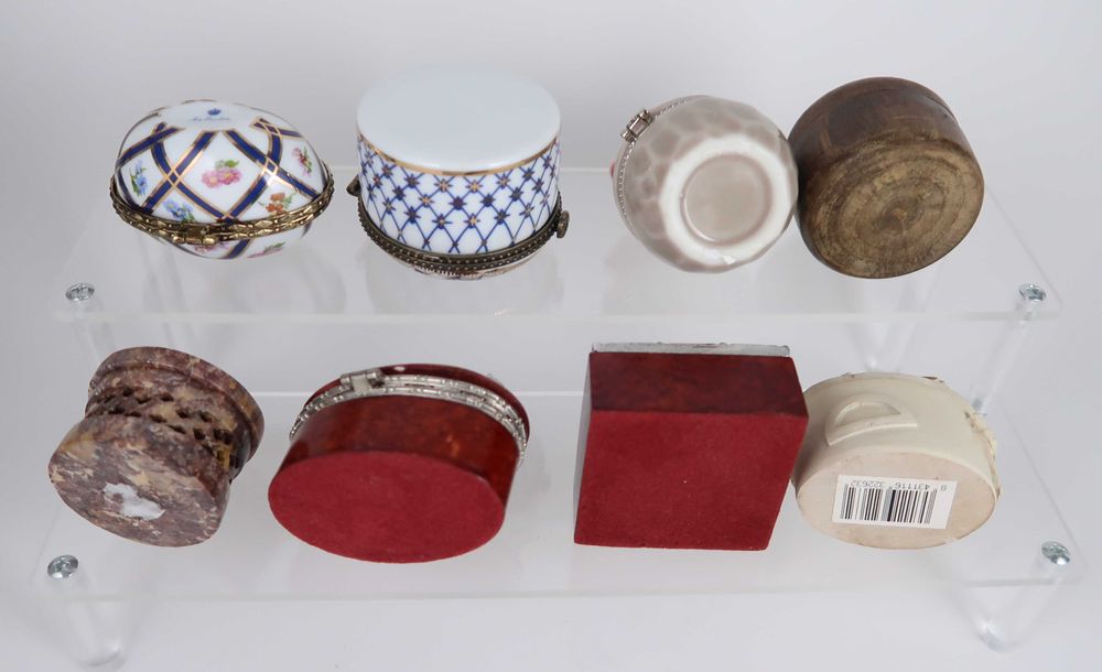 Conjunto de 8 caixas de joias /aneleiras