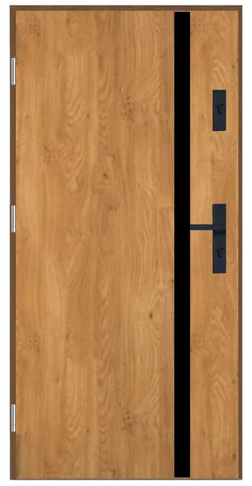 Drzwi stalowe wejściowe do domu La-8 Black Prawe/lewe 90/80 Winchester