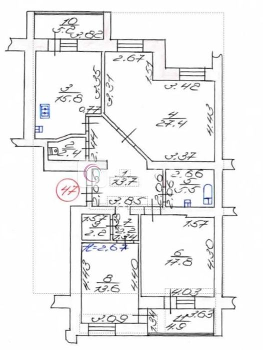 Продаж великогабаритної 3-к. квартири — м. Луцьк, вул. Кравчука!
