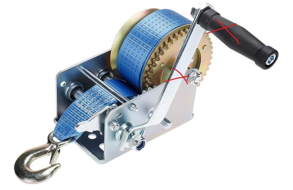 Wciągarka ręczna pasowa 10m, udźwig do 1130kg BOOMSTART