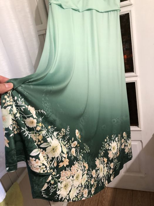 Piękna zielona sukienka wesele imreza 42