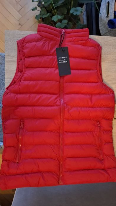 BEZRĘKAWNIK kamizelka ocieplana czerwony pomarańczowy niebieski granat