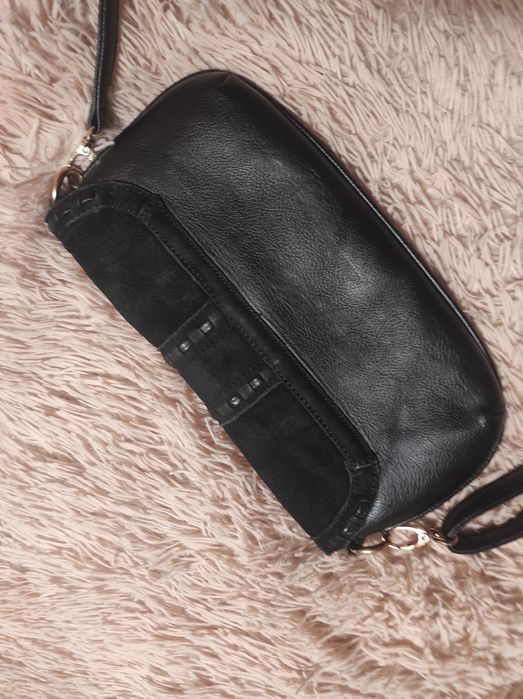 Сумка Клатч Чорна, замш