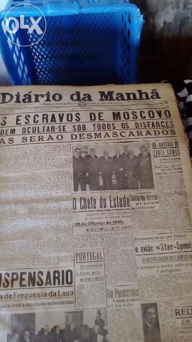 Jornais 1947 e 1956 diario da manhã