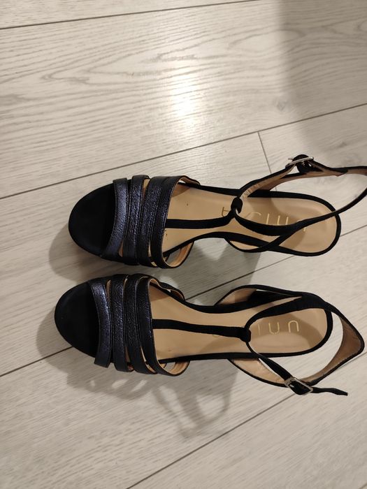 Босоніжки сині,натуральна замша