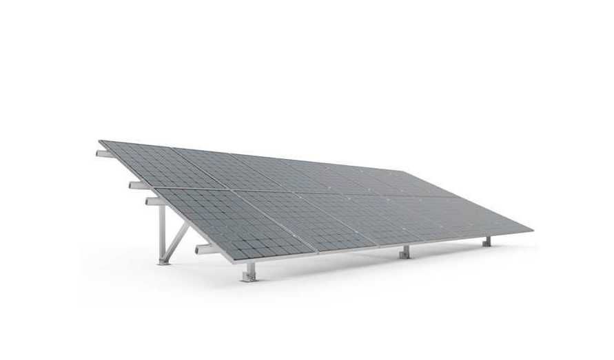 Aluminiowa konstrukcja na grunt 2 x 8 modułów pionowo fotowoltaika