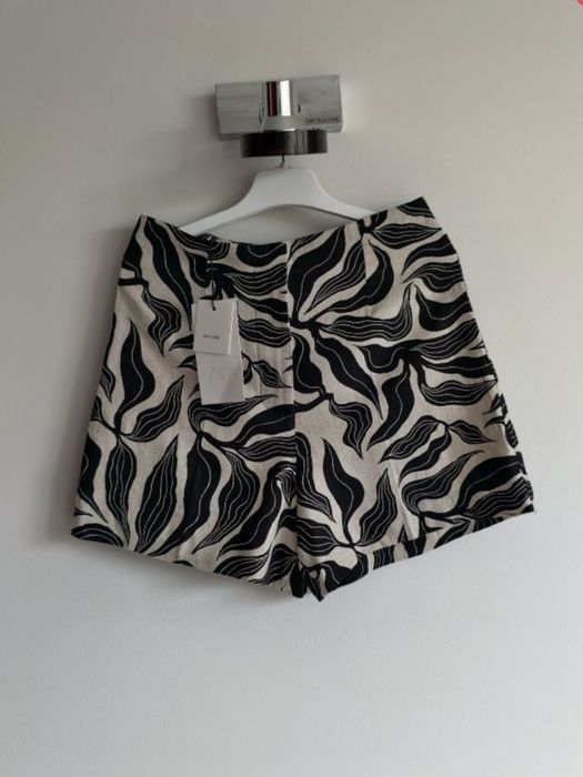 Zara Len+wiskoza Bermudy, krótkie spodenki rozm S nowe