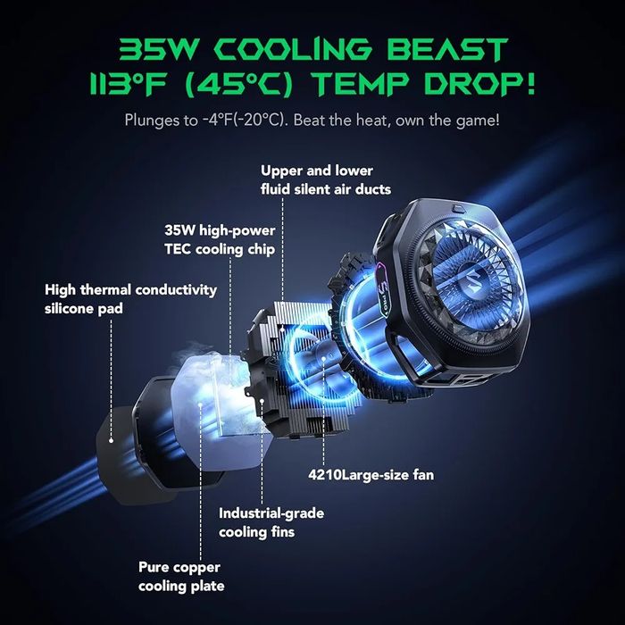 Magnetyczna chłodzenie do telefonu Black Shark do iPhone Android 5 Pro