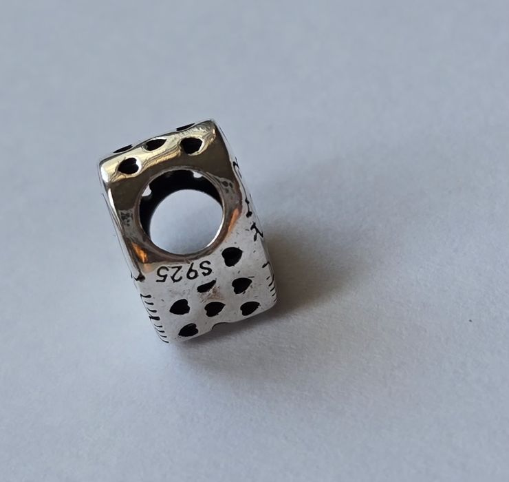 Koralik charms serce pies kot prezent srebro 925