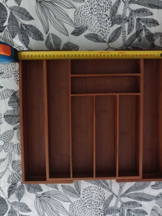 Bandeja para talheres extensível bambu