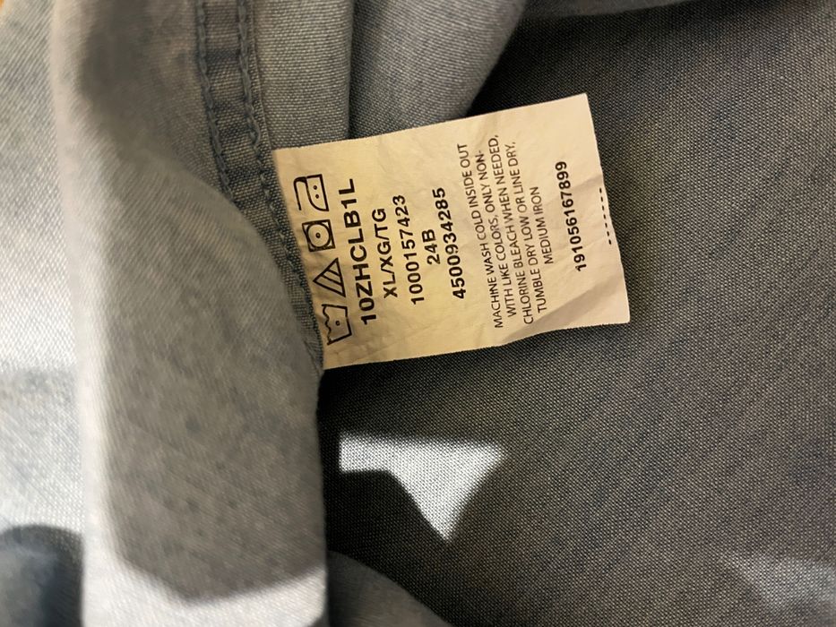 Koszula męska Wrangler Authentics XL, błękitna tip top.