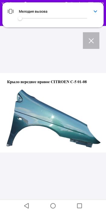 Передние крыла ситроэн с5