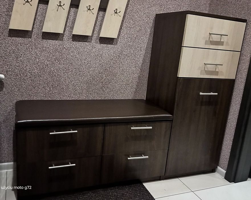 Meble szafka na buty z siedziskiem+ wieszak