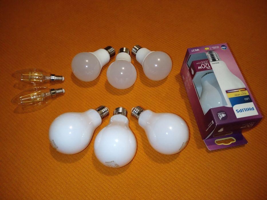 Żarówki Philips LED E27 i E14 – 9 szt. – 13 W, 7,5 W, 2 W + SceneSwitch