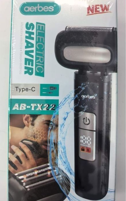 Elektryczna golarka Aerbes AB-TX22 | Bezprzewodowa, wodoodporna, USB-C