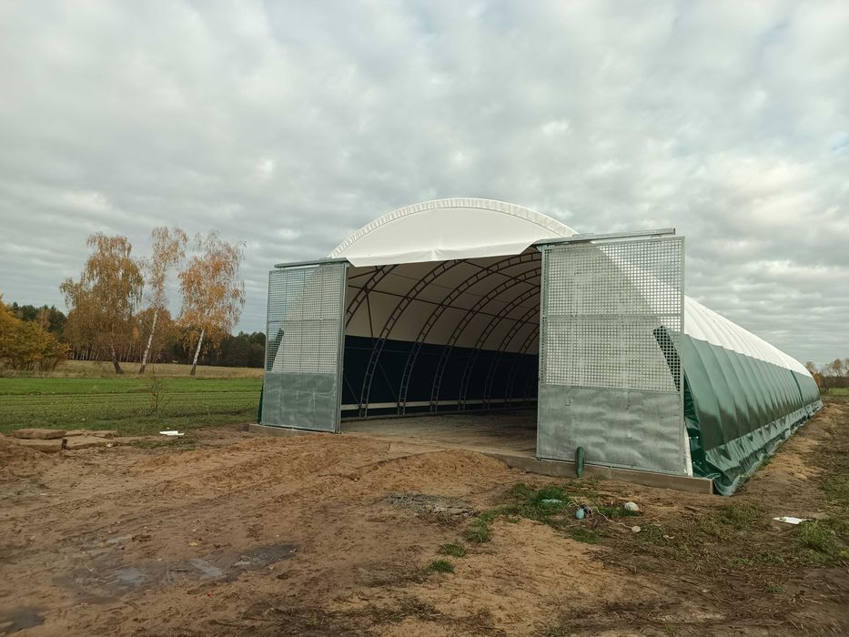 Hala łukowa , hala modułowa namiotowa , na bale , hale łukowe , obora , kurnik  kaczki