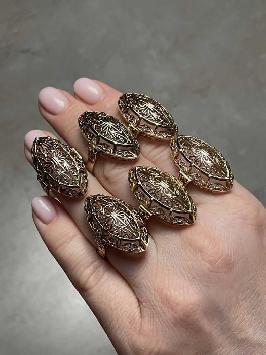 Złoty Pierścionek - Pestka - Pająk - 6,37g - WARMET B-623 - VINTAGE