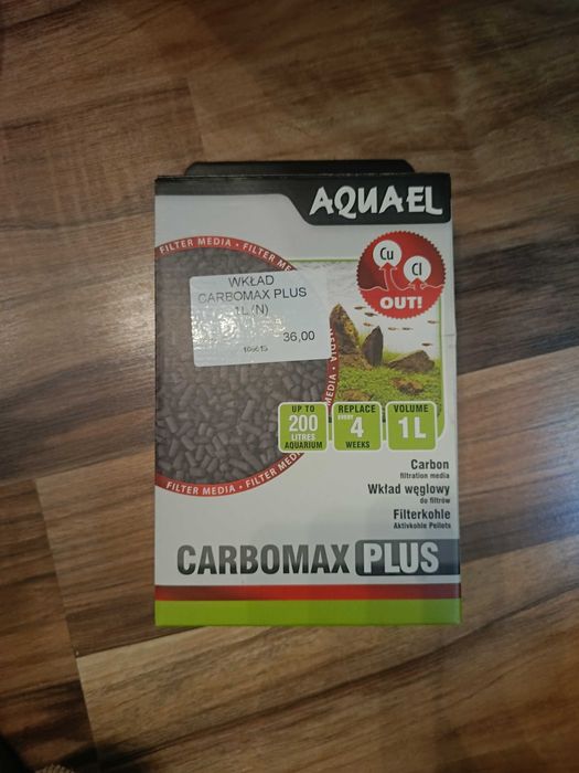 Aquael carbomax plus 1l węgiel do akwarium