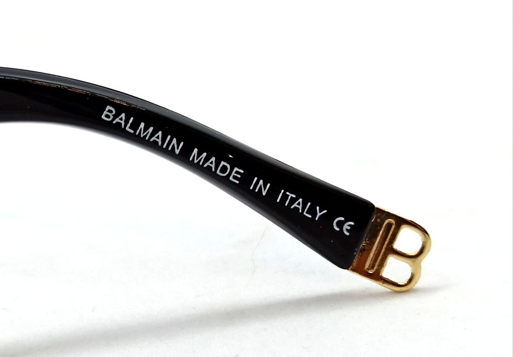 Balmain очки унисекс большие бежево бирюзовый градиент в металл оправе