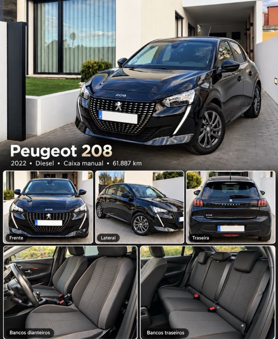 PEUGEOT 208 1.5 BlueHDi DIESEL | 2022/ 61 mil km