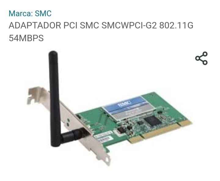 Placa de rede wireless SMC64309792514819124