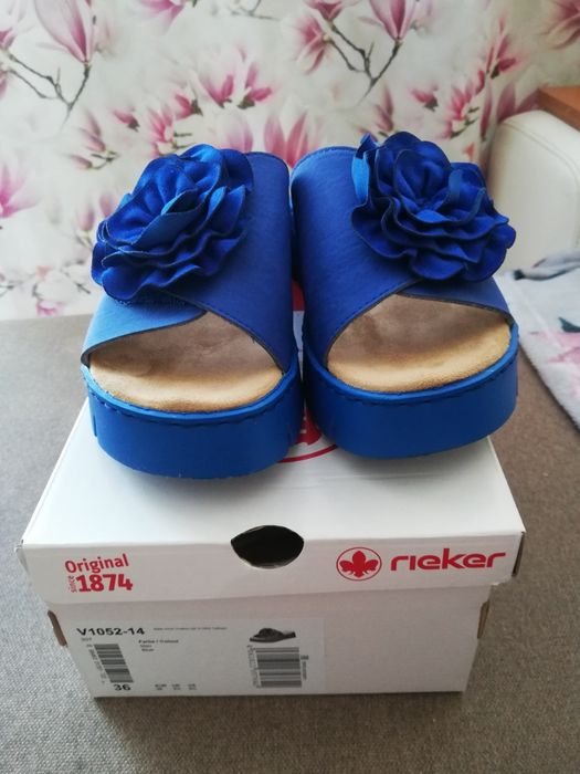 Rieker klapki na platformie r 36 NOWE