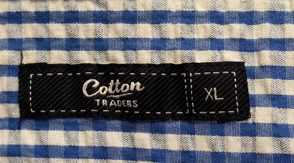 Hr) COTTON męska koszula krótki rękaw Roz.XL