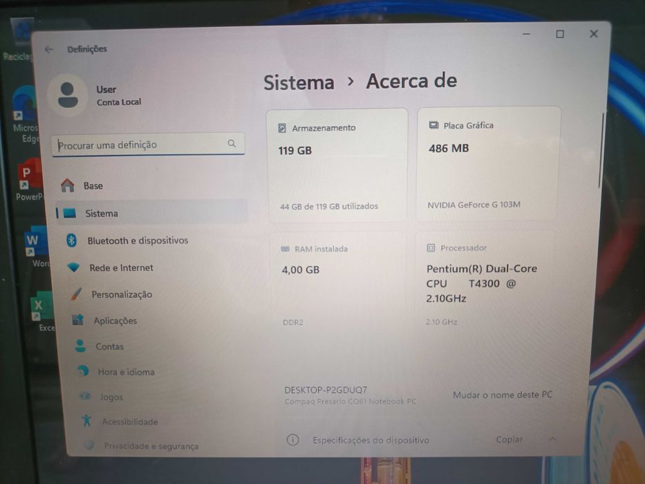 Compaq CQ61-200sp SSD 128gb RAM 4gb